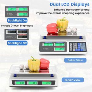 66lb/30kg Digital <b>Kitchen</b> <b>Scales</b> with 0.01lb/5g Precision Dual Backlit LCD 3 Power Options Detachable Stainless Steel Platform - Product Image 6