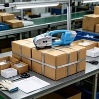 Outil de cerclage à batterie 16 mm pour sangles PET, machine de cerclage manuelle pour emballage de cartons