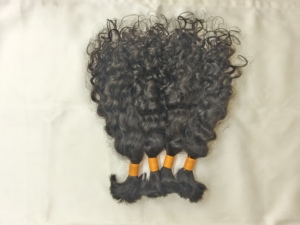 Hair top seller indian chennai indian hair supplier Raw Unprocessed Human Hairs Bulk <b>Braiding</b> Bundles Natural Texture Curly - Product Image 2
