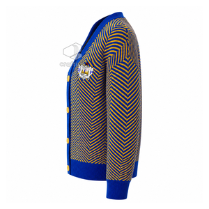 เสื้อคาร์ดิแกนปักตราสัญลักษณ์ Sigma Gamma Rho Sorority สำหรับผู้หญิง กระดุมหน้า คอวี ผ้าถัก แบรนด์ Greek Life Apparel - Product Image 3