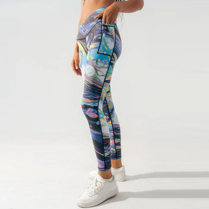Breathable Womens Leggings Customizable Yoga Tights <b>Stretch</b> Athletic Wear For Running Sessions - Product Image 1