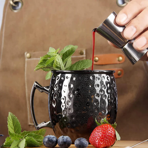 Mug à bière de qualité supérieure en cuivre de qualité alimentaire, Canecas De Cobre, Mug Moscow Mule avec poignée, cadeau pour mixologiste, gravure personnalisée - Product Image 1