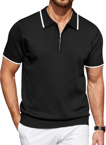 <b>Zipped</b> 220gsm Heavyweight Bulk Wholesale Men poly cotton <b>polo</b> t shirt Plain Blank Short Sleeve Breathable Uniform <b>Polo</b> - Product Image 4