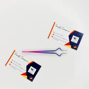 Nouvelle Arrivée Pince à Épiler de Précision pour Extensions de Cils, Pointe Lisse, Durable, Bicolore, en Acier Inoxydable - Product Image 2