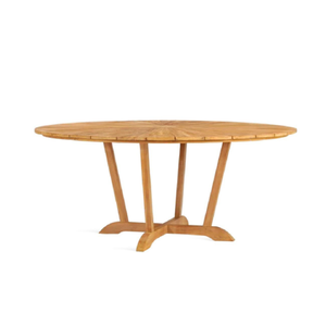 Table ronde de style classique pour restaurant, en bois massif, pour la décoration de la maison et de jardin. - Product Image 3