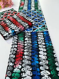 ผ้าฝ้ายสไตล์แอฟริกันพิมพ์ลายขี้ผึ้งและอังการา OEM สำหรับชุดเสื้อผ้ากระเป๋าเครื่องประดับเหมาะสำหรับการสร้างแบรนด์การเมืองโมร็อกโก - Product Image 3