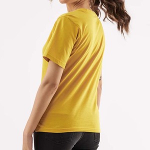 T-shirts de haute qualité en coton et polyester, couleur jaune, logo entièrement personnalisé, prix abordable - Product Image 6