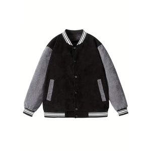 Best Quality <b>Top</b> Selling Unisex Varsity Jacket Cool Style Geometric Cartoon 100% Wool Breathable Low Price Custom Logo OEM - Product Image 1