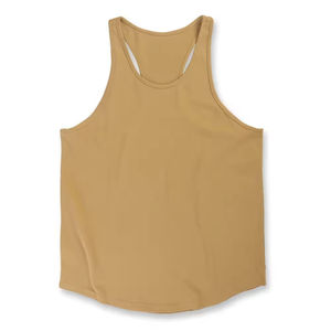 High Quality <b>Mens</b> Gym <b>Singlet</b> Cotton Stringer Tank Top Breathable Quick Dry Fitness Bodybuilding Training Sports Wear OEM Custom - Product Image 5