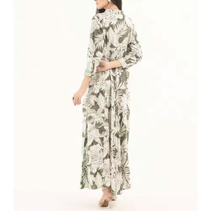 ชุดเดรสผ้าออร์แกนซ่าปักลายวินเทจ MUMU แขนสั้น ผ้ายืดผสมโพลีเอสเตอร์ ชายผ่า เหมาะสำหรับใส่ทุกวันทุกฤดู - Product Image 2