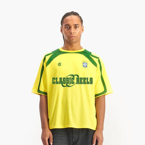 Maillot de football personnalisé imprimé par sublimation pour hommes, t-shirt de sport à séchage rapide, vente en gros OEM, logo brodé personnalisé - Product Image 5