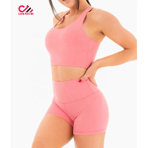 Hot Selling Private Label Peach Hip Lace <b>Tie</b> <b>Dye</b> Yoga Short <b>Set</b> for Women Skinny Fit Casual Quick Drying Active Women Short <b>Set</b> - Product Image 4