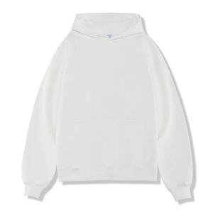 Sweat-shirt à capuche pour homme, coupe classique, couleur unie, coton French Terry, décontracté, pull d'automne avec poche avant - Product Image 2