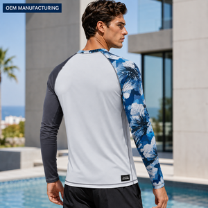 Camiseta de Compresión de Manga Larga para Hombre, Protección UV de Secado Rápido, para Surf, Fabricante de Ropa Deportiva con Etiqueta Privada OEM ODM - Product Image 3