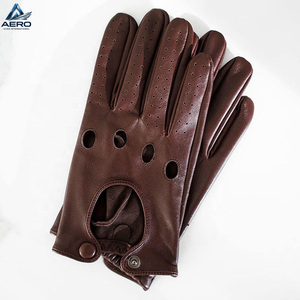 Fashionable Leather <b>Driver</b> <b>Gloves</b> with Adjustable Wrist Strap & Non-Slip All Seasons Factory Wholesale Construction Best - Product Image 2