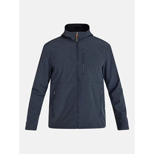 Modern Tapered Slim Fit Men's Lightweight Fleece Hooded Sport Jacket with Stand Collar <b>Zip</b>-<b>Up</b> Closure Winter Outerwear - Product Image 1