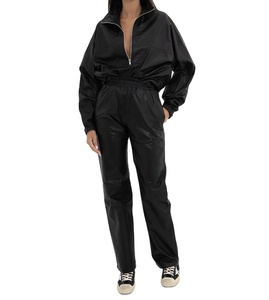 Chaqueta Cortavientos de Cuero Genuino Negra Unisex de Alta Calidad OEM, Estilo Motociclista, Chaqueta de Cuero a Prueba de Viento para Invierno - Product Image 6