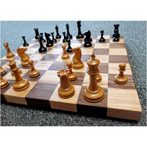 Standard Tournament Chess Set Solid Wood Folding Board <b>Games</b> Wholesale Professional Staunton Chessmen for Adults and Kids Chess - Product Image 5