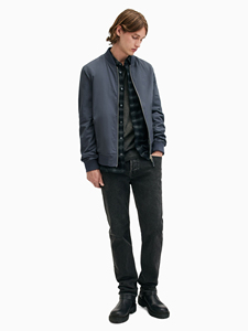 Blouson Bomber Décontracté en Toile pour Homme, Design Moderne, Col Montant, Prêt pour l'Hiver, Toucher Doux et Lisse, Logo Avant, Chauffant, Idéal pour l'Extérieur - Product Image 2