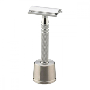 Rasoir à double tranchant réutilisable en acier inoxydable, rasoir durable pour le soin de la barbe, pour usage professionnel et personnel - Product Image 2