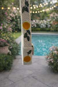 Pochette perlée orange, sac d'été brodé aux motifs agrumes - Product Image 2