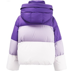 Chaqueta Bomber Corta de Invierno para Mujer con Cuello a Cuadros y Cuello Alto, de Plumón de Pato Blanco, Cálida, Estilo Urbano, ¡Pide Ahora! - Product Image 2