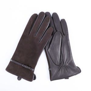 Gants d'hiver en peau de mouton thermique pour femmes, avec fausse fourrure de lapin, compatibles écran tactile, taille personnalisée, gants tendance - Product Image 2