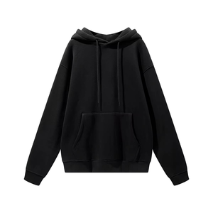 Sweat-shirt à capuche orange unisexe décontracté en molleton français avec poche, manches longues, pour l'automne - Product Image 2