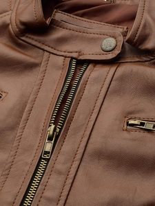 Wholesale Women's Genuine <b>Leather</b> Jacket in Brown Color <b>Leather</b> Long Length Breathable <b>Leather</b> Jackets - Product Image 6