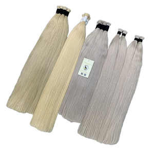 Nouvelle Arrivée Vente Chaude Européenne Cuticule Alignée Droite Blonde et Platine En Vrac Vietnamien Extensions De Cheveux Humains - Product Image 1