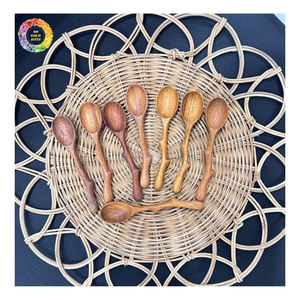 Cuillères de service en bois à long manche, ustensiles créatifs pour les occasions de mariage, belle cuillère en bois en forme de feuille pour la cuisine - Product Image 6