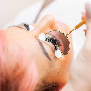 Miroir d'inspection pour extensions de cils, lentille à large champ de vision, outil d'inspection des cils haute définition, en acier inoxydable plaqué or - Product Image 5