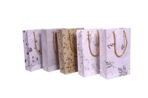 Premium Handmade Botanical Flower & Leaf Paper <b>Gift</b> <b>Bags</b> with Golden Rope Handles – Eco Friendly <b>Luxury</b> Packaging Shopping <b>Bags</b> - Product Image 2