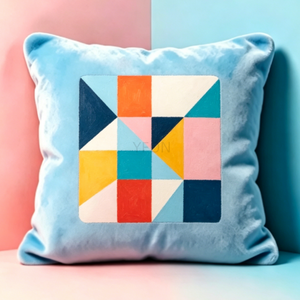 Fundas de Almohada Decorativas con Estampado Digital de Diseño Geométrico Abstracto, Fundas de Cojín Personalizadas de Lujo con Diseño Abstracto Pintado - Product Image 1
