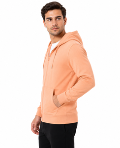 Stylish mens zipper <b>hoodie</b> with practical comfort focused design suitable for casual outings travel <b>workouts</b> and layered fashion - Product Image 2