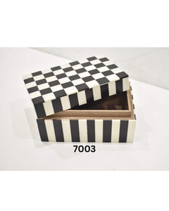 High Quality Black White Checkered Wood Jewelry <b>Box</b> Decorative <b>Storage</b> for Home and Bedroom Use Available For Sale - Product Image 3