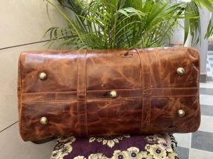 Nouveau design Sacs de voyage en cuir Crunch, sacs multi-usages faits main, sac de voyage unisexe grande taille, sac à main multi-usages en cuir de cheval - Product Image 5
