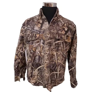 Camiseta de Caza de Manga Larga con Bolsillos y Camuflaje de Árbol para Hombre, Fabricada a Medida para Exteriores - Product Image 1