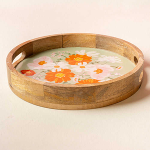 Bandejas de Servir de Madera Esmaltada Hechas a Mano 7x7 9x9 Pulgadas, Bandeja Decorativa de Resina para Cocina y Comedor, para Uso Doméstico, Portavelas de Metal - Product Image 5