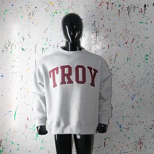 Sudadera TROY con cuello simulado, 450 GSM, nombre personalizado, bordado en aplique, corte holgado, 100% algodón, felpa francesa. - Product Image 5