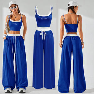 Ensemble personnalisé débardeur et jogging pour femme – Nouveauté été 2026 – Ensemble 2 pièces – Tenue décontractée pour femme - Product Image 3