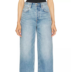Best Material <b>Ladies</b> Comfortable Denim Jeans High Waist Regular Fit Stretch Fabric Stylish Women Casual <b>Pants</b> For Outdoor Wear - Product Image 5
