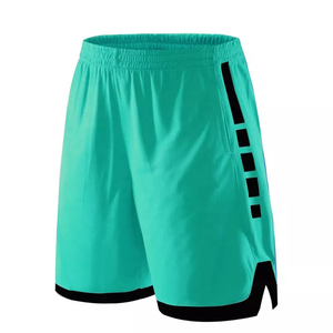 Pantalones Cortos de Baloncesto para Hombre, Color Verde Azulado, Cintura Elástica, Absorben la Humedad, Transpirables, de Secado Rápido, Corte Regular, Ropa Deportiva de Verano - Product Image 1