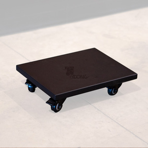 Heavy Duty Metal <b>Platform</b> <b>Trolley</b> Four-Wheel Industrial Cart Lockable Stackable Powder Coated OEM Vietnam ADONG A32 - Product Image 1