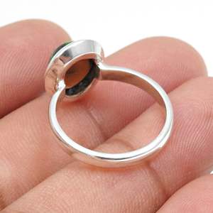 Brilliant Oval Cut Black <b>Opal</b> Gemstone <b>Ring</b> Made From 925 Sterling <b>Silver</b> Handcrafted Cocktail Style Trendy Bohemian Jewelry - Product Image 5