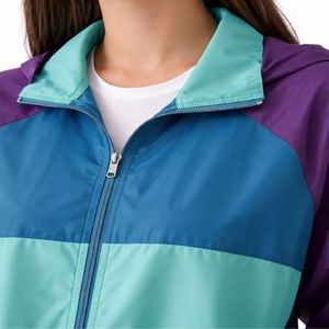 Wholesale <b>Spring</b> Printed Patchwork Sports Wear Bomber <b>Jacket</b> Custom Zipper Closure Lightweight Varsity <b>Jacket</b> for <b>Women</b> - Product Image 5