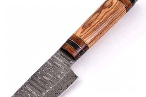 มีดทำครัวเหล็กดามัสกัสตีขึ้นรูปด้วยมือ พร้อมด้ามไม้มะกอก - Product Image 3