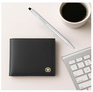 Ensemble cadeau stylo bille chromé Cross Century et portefeuille en cuir pour homme et femme, cadeau d'entreprise et personnel haut de gamme - Product Image 3