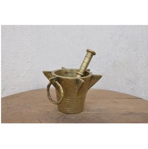 Mortero y Maja de Cobre y Latón, Herramientas para Hierbas y Especias, Molinillo de Medicina de Granito, Triturador, Accesorios de Cocina para el Hogar y Restaurantes, Uso con Sal - Product Image 1