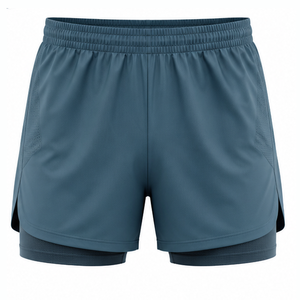 Ensemble de t-shirt et short de course athlétique pour hommes, vêtements de sport, entraînement en salle de sport, fitness, entraînement, maille légère, séchage rapide, respirant - Product Image 6